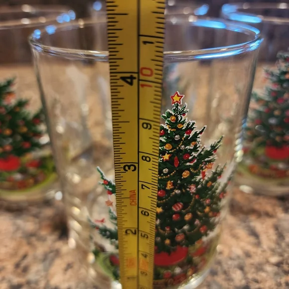 Vintage L.E. Smith Christmas Cheer 14 oz Glasses- Set Of 4 - Picture 3 of 5